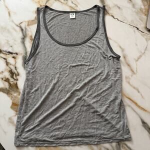 PreLoved N2N Bodywear Mens Perforated Muscle Tank Top Color Grey Size Large